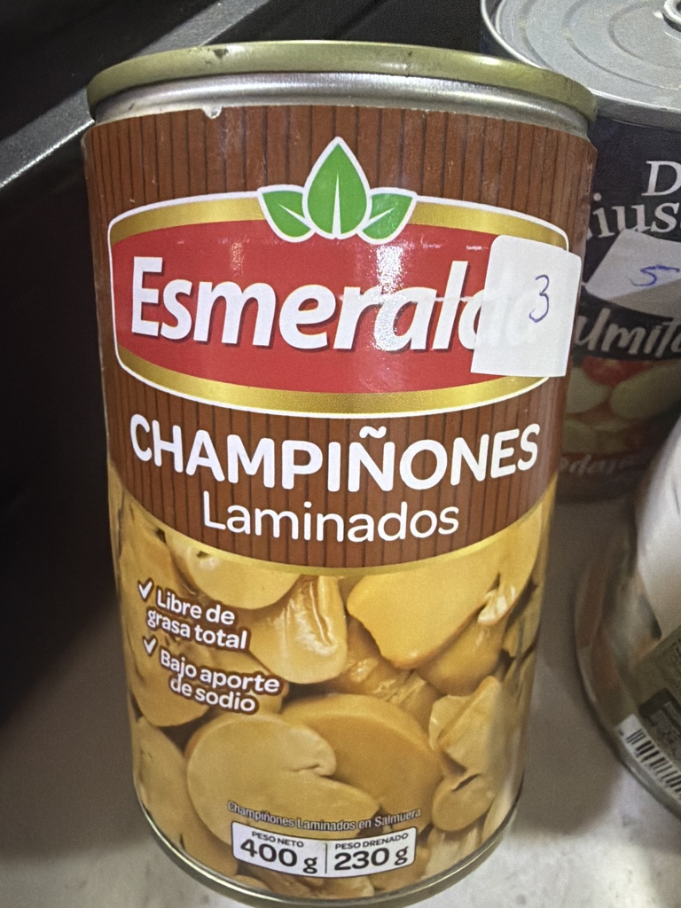 Champiñones Laminados 400g ESMERALDA