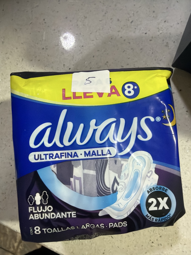 Toallas Femeninas Always flujo abundante 8und