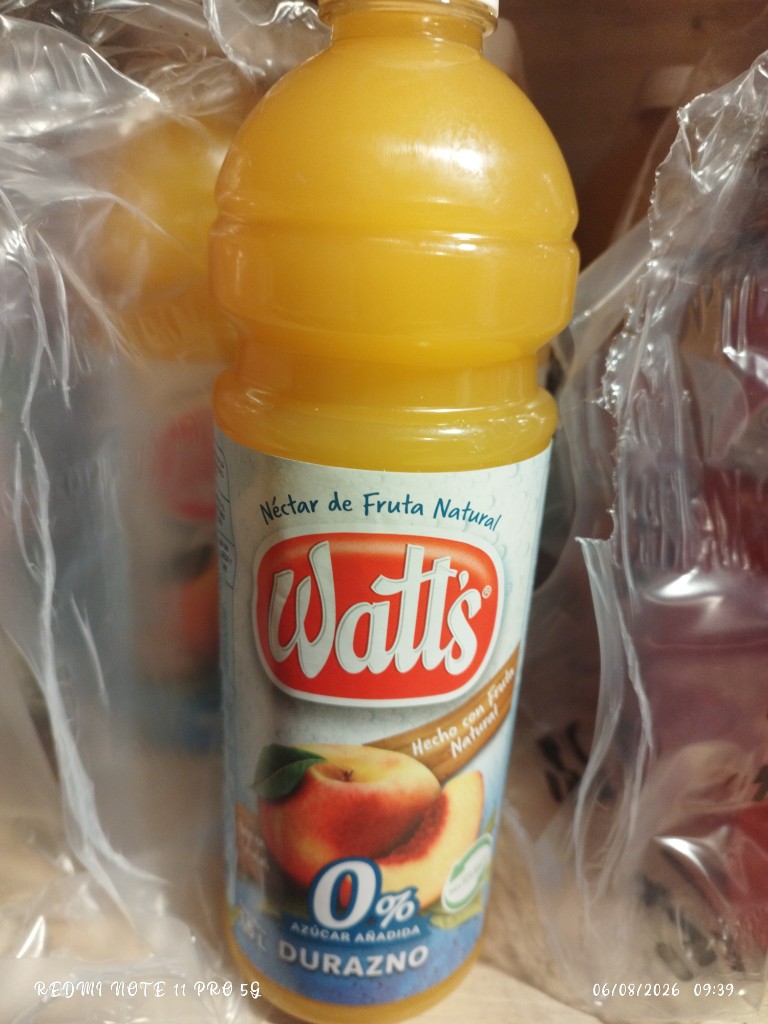 Watts durazno zero 1.5L