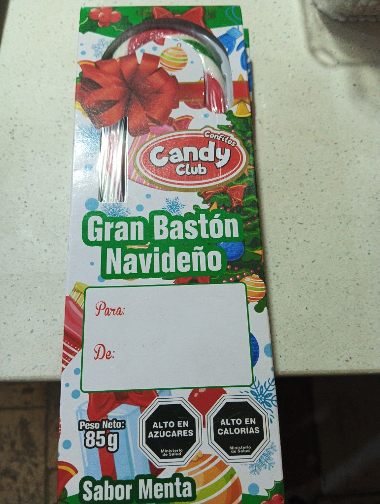 Candy Club Baston navideño menta