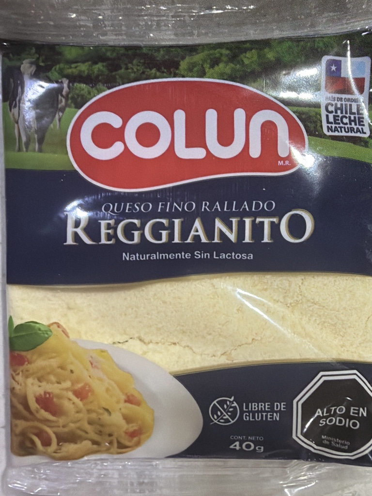 Queso rallado reggianito COLUN