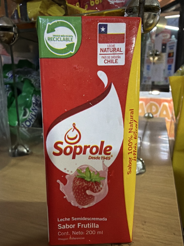 Leche frutilla SOPROLE 200ml