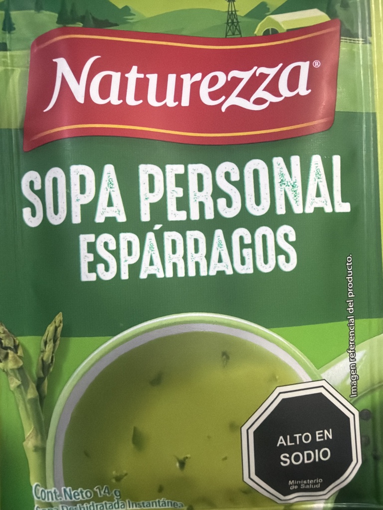 Sopa personal 14g NATUREZZA Eparragos