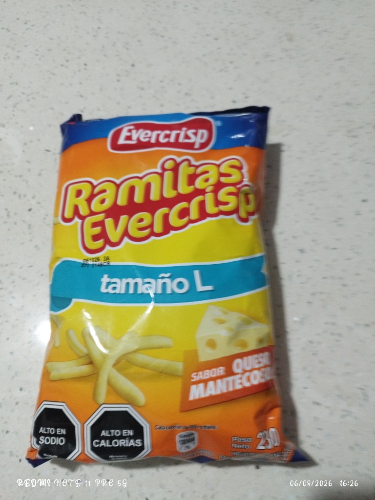 Evercrisp Ramitas queso 230g L