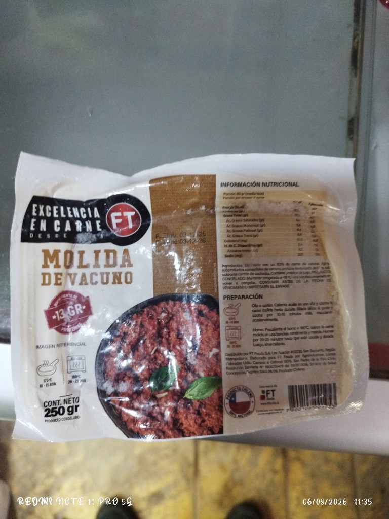 FT Molida de vacuno 250g
