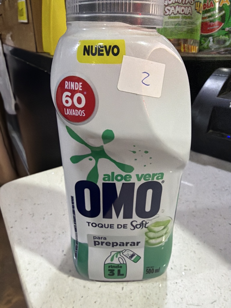 Detergente OMO aloe Vera para preparar 500ml