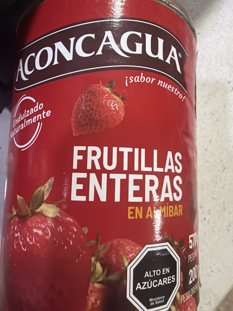 Frutillas enteras 570g ACONCAGUA