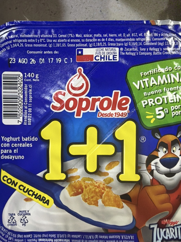 1+1 zucaritas SOPROLE