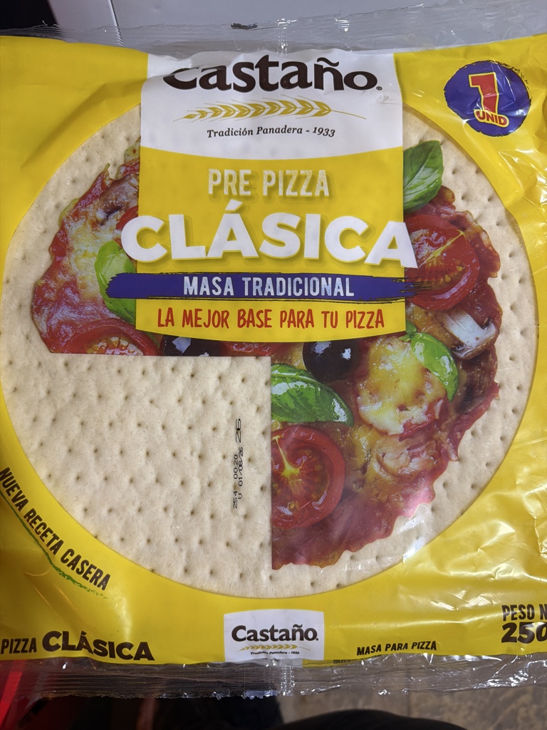 Pre pizza clásica castaño 1 Und