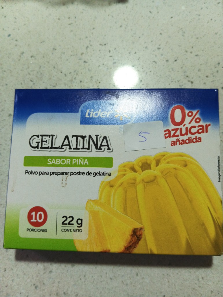 Lider Gelatina piña 22 g
