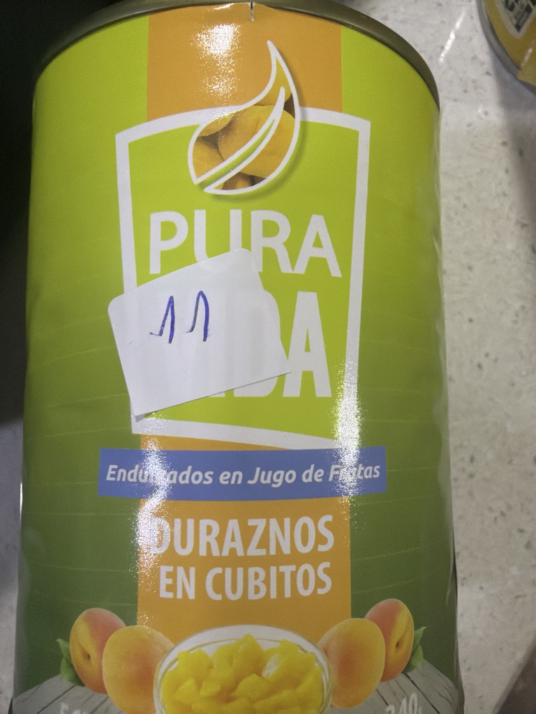 Durazno en cubitos PURA VIDA 340g