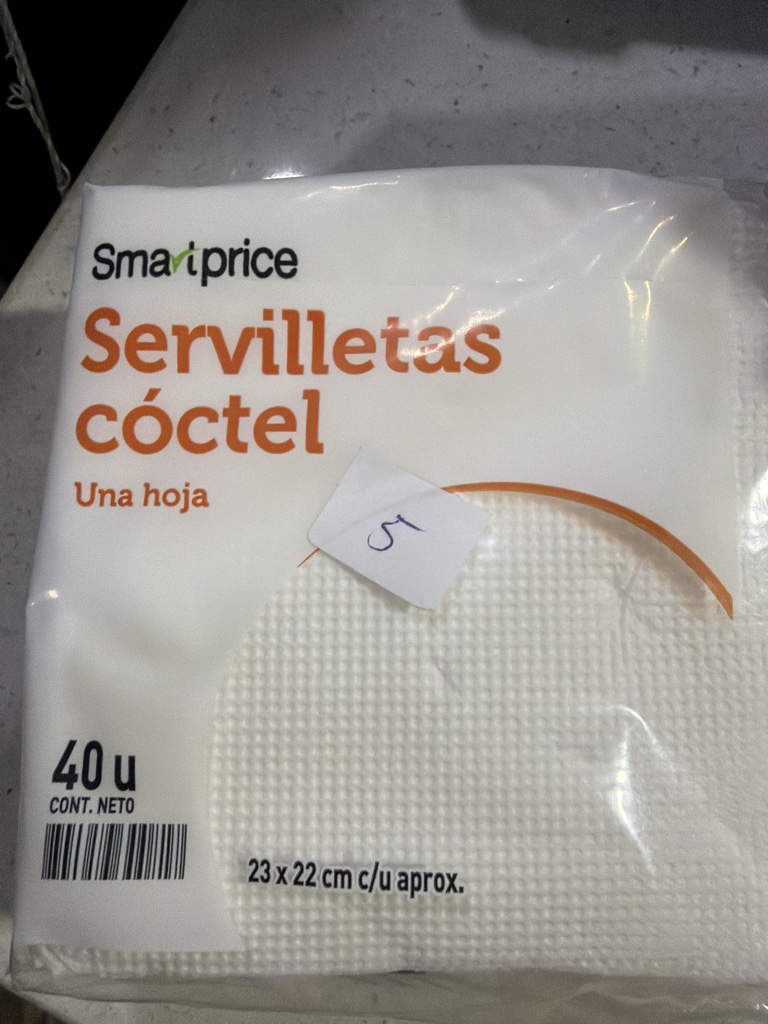 Servilletas SMARTPRICE 40und