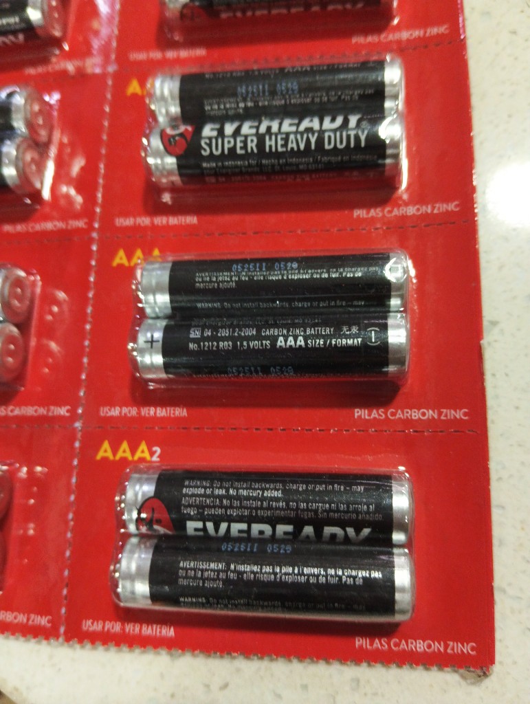 Eveready pilas AAA unidad