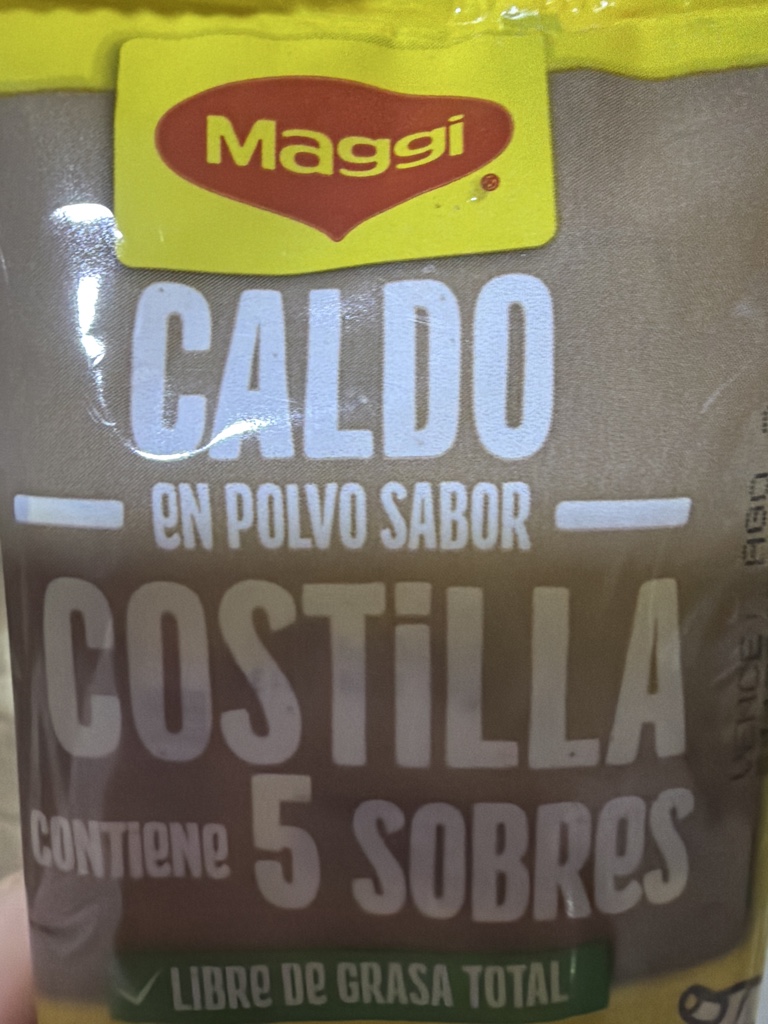 Caldo de costilla maggi 7g en polvo