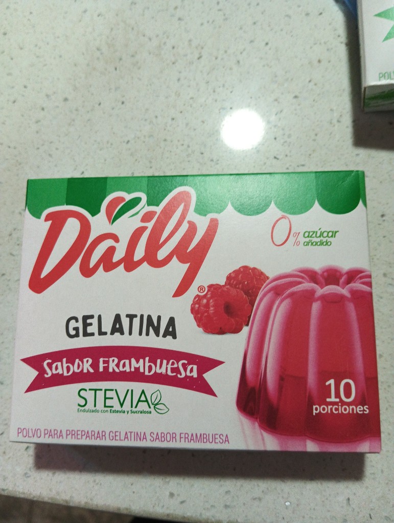 Daily gelatina frambuesa stevia