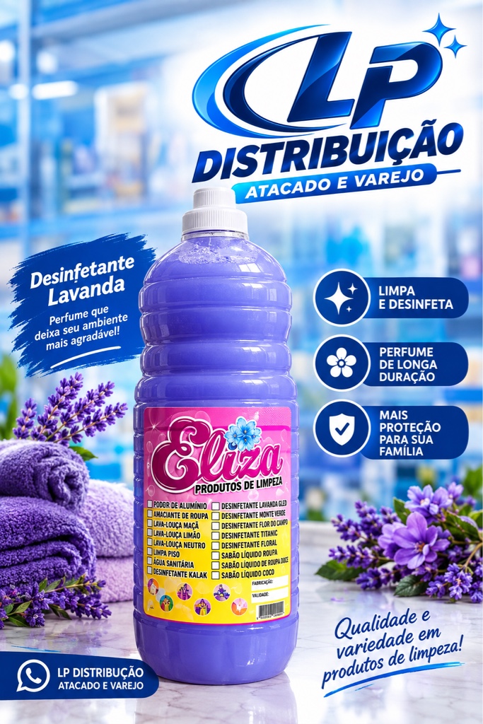 Desinfetante Eliza lavanda Gleid 2L