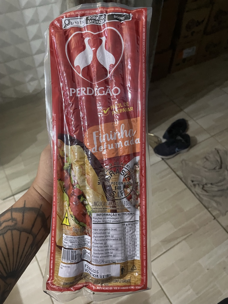 Linguiça Fininha defumada Perdigão 2,5kg