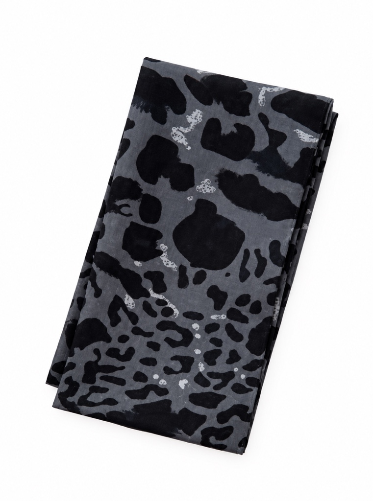 Mascada leopardo negro y gris