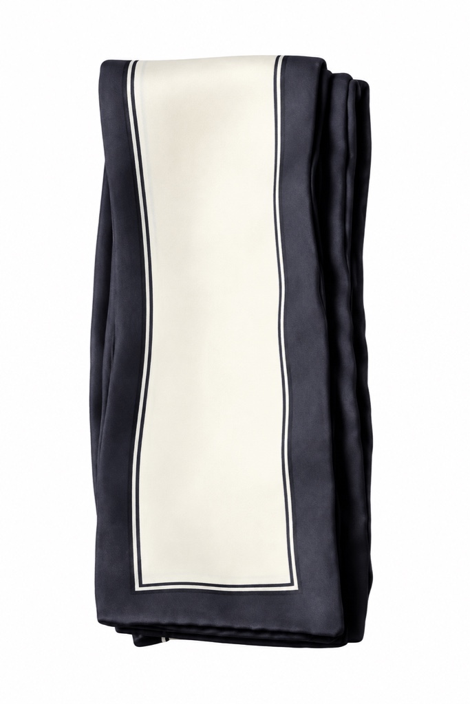 Mascada ivory con negro
