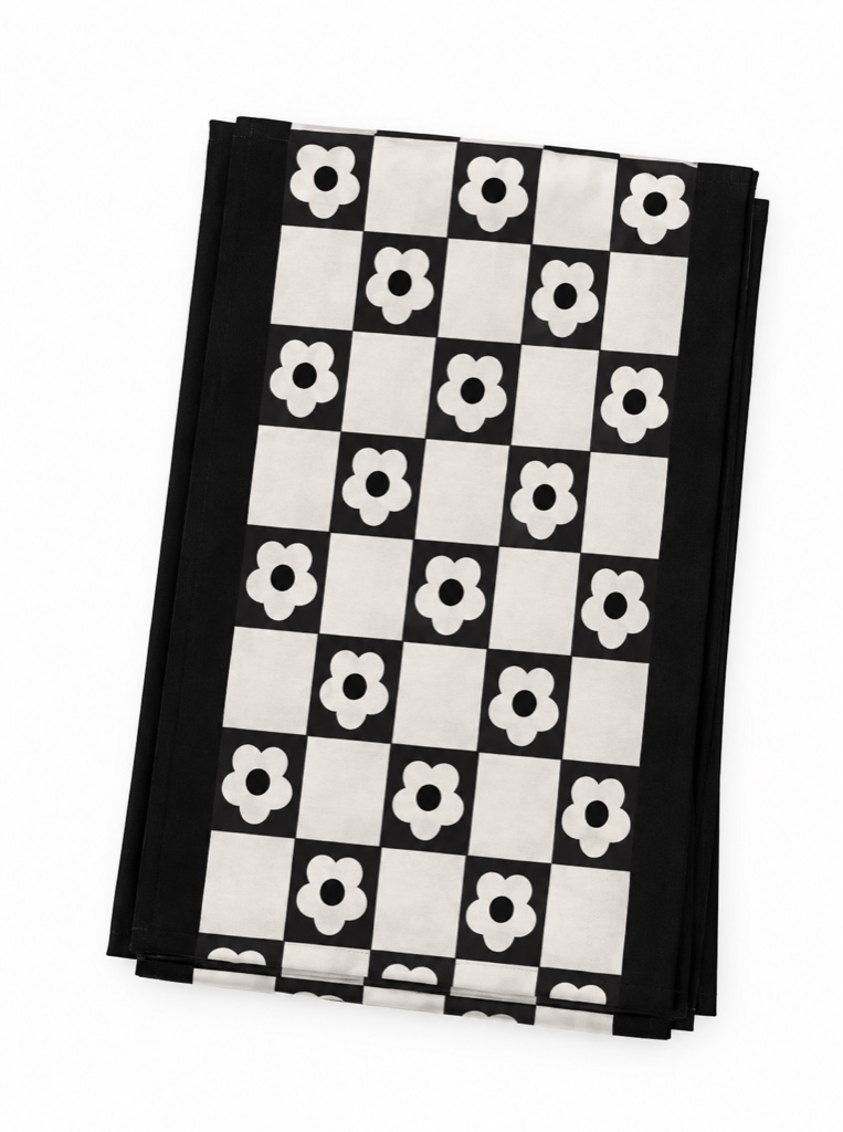 Mascada negra floral