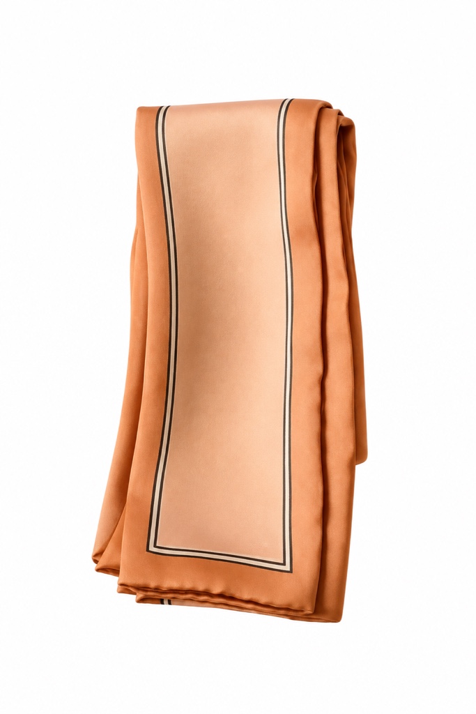 Mascada naranja con raya