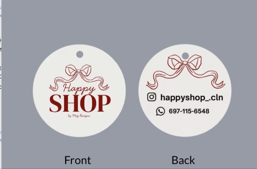Happy Shop colgante blanco