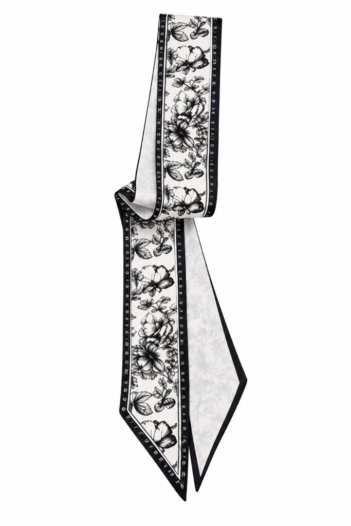 Mascada blanca floral