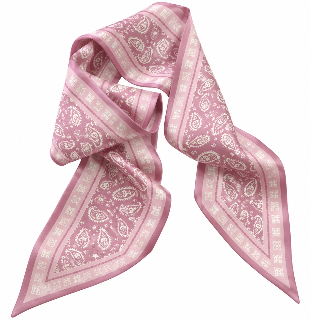 Mascada rosa estampada pañuelo