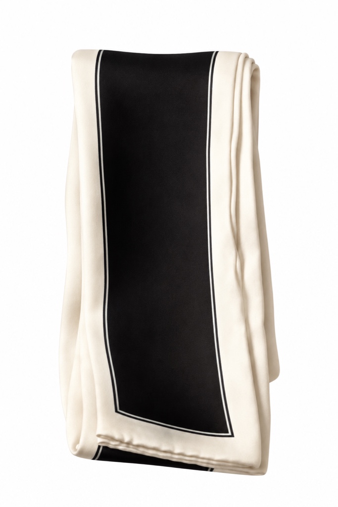 Mascada negra con blanco