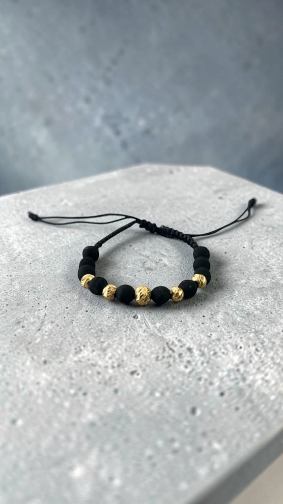 Pulsera negra lujo medio 4