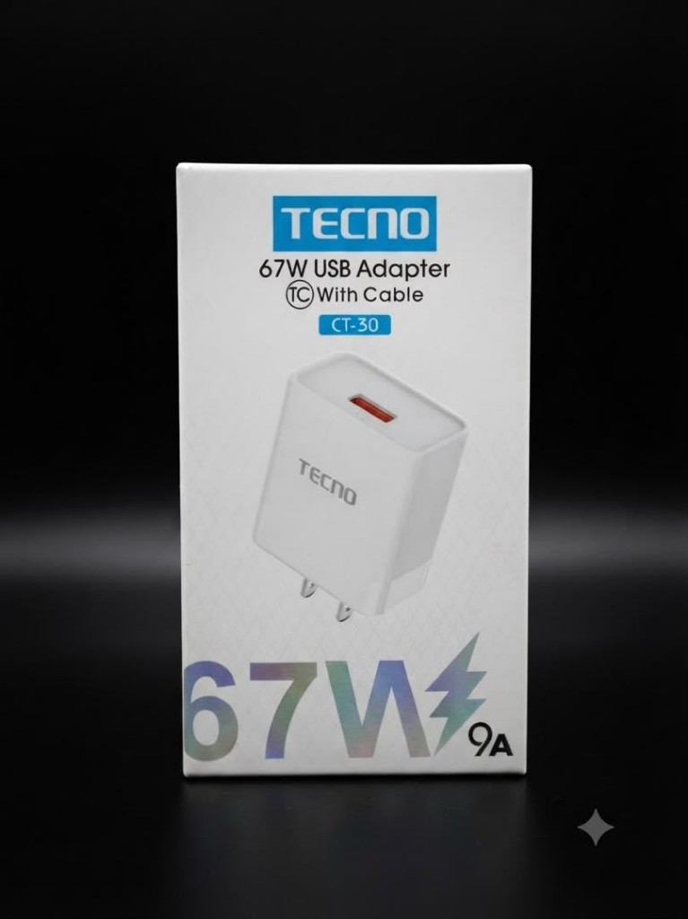 Cargador tecno tipo C 67 W