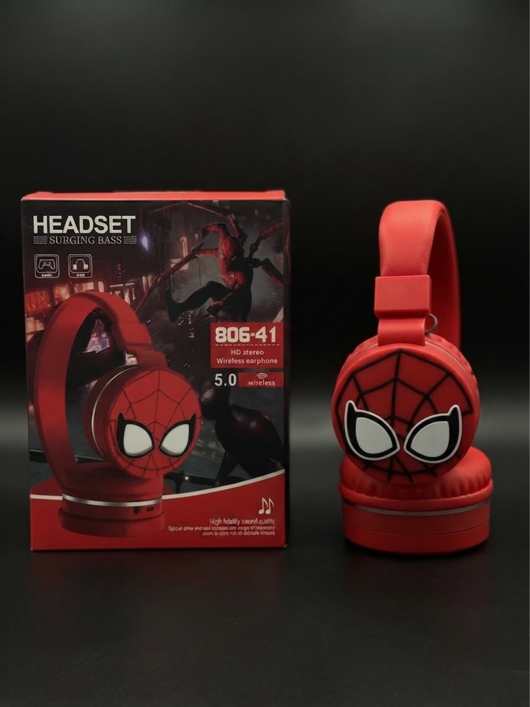 Headset Spider-Man rojo