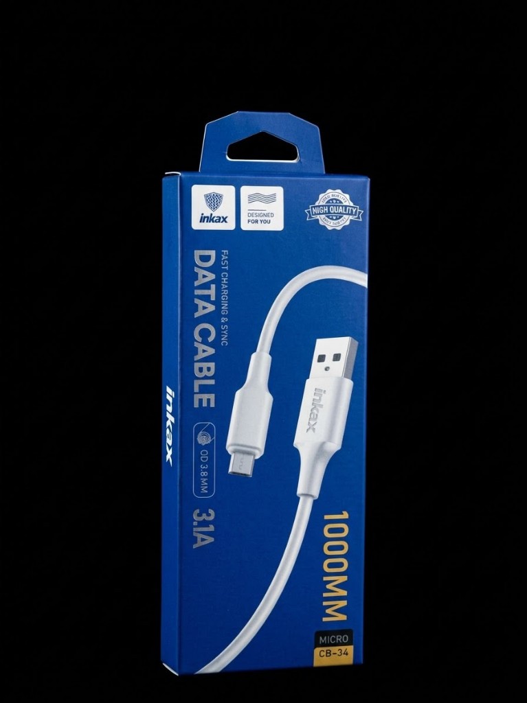 Inkax cable micro azul 1000mm