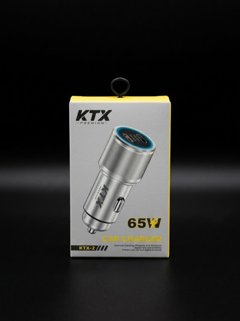 KTX cargador carro 65W