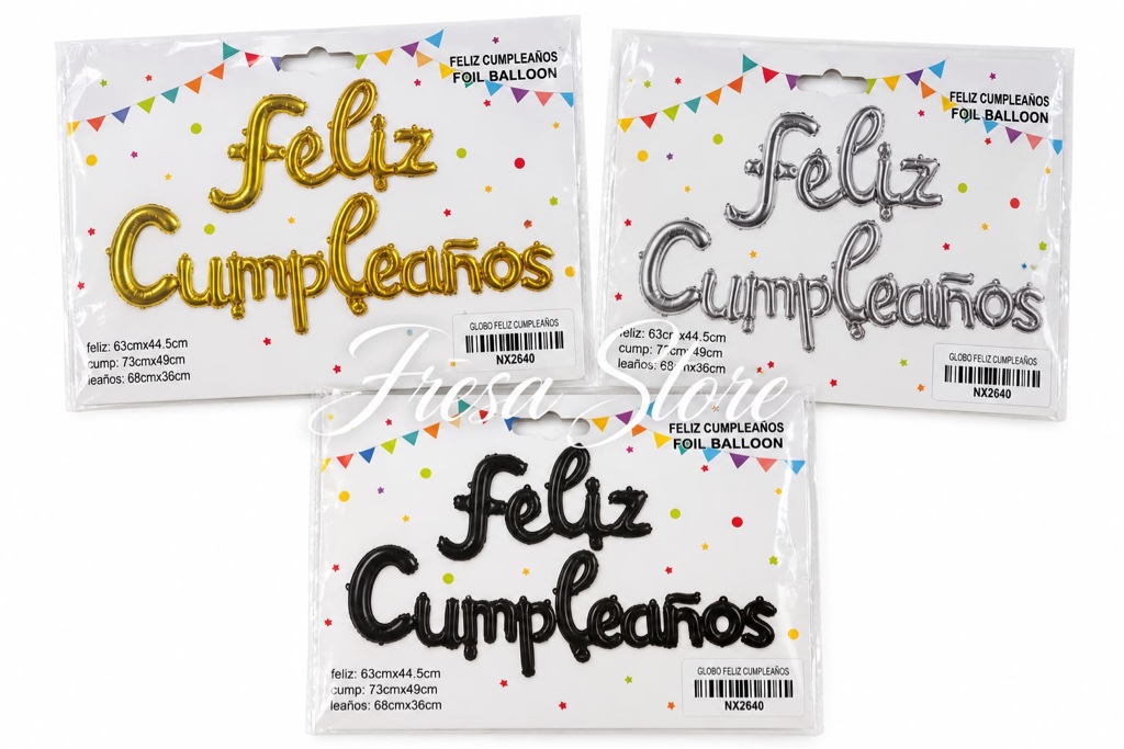 Globos feliz cumpleaños
