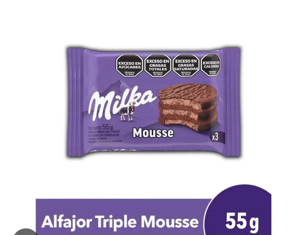 milka mousse alfajor