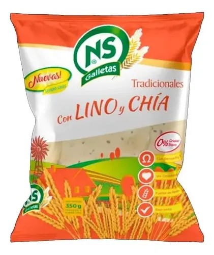 NS Galletitas Lino y Chia 350g