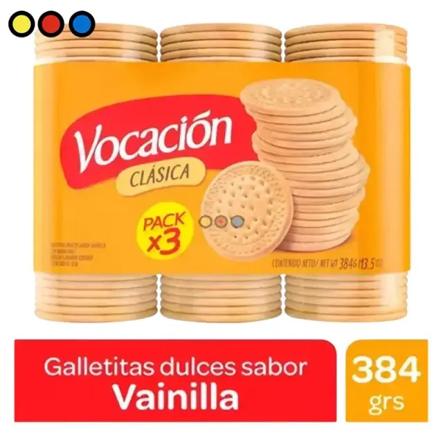 Vocación clásicas vainilla x3 384g