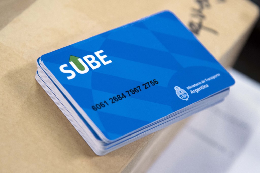 SUBE tarjeta azul