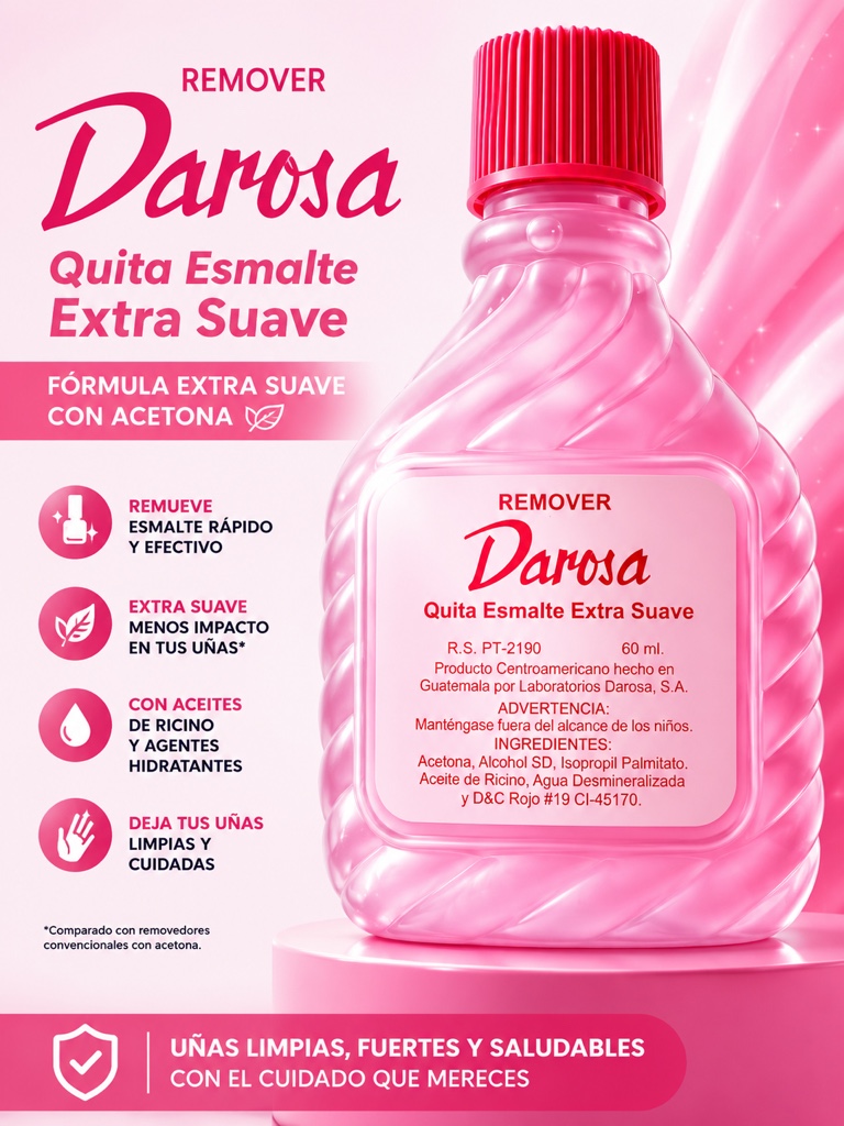 Quitaesmalte  Acetone DAROSA 60ml código: 06811311160399