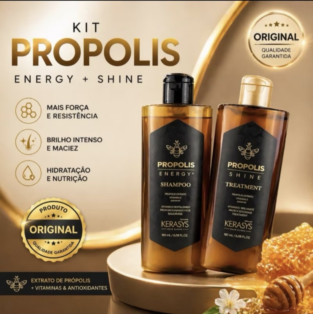 Kit Kerasys Propolis Energy Shampoo E Tratamento Shine Duo - 180ml