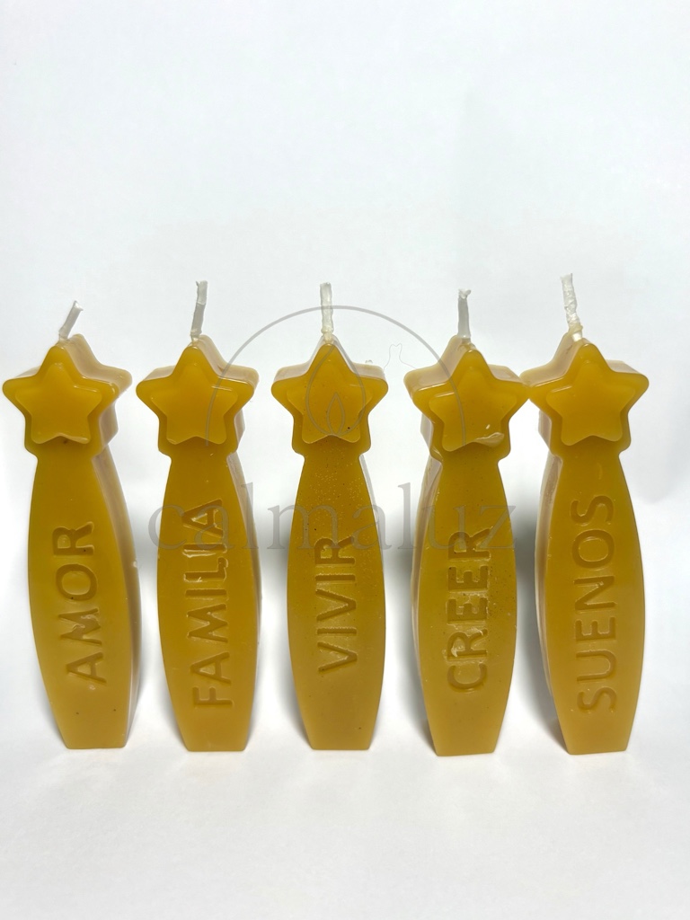 Velas de miel estrella
