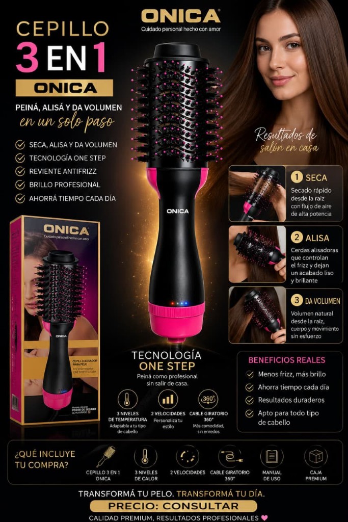 CEPILLO SECADOR 3EN1 ONICA