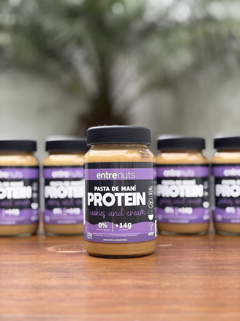 Pasta de mani protein cookies and cream (370g)