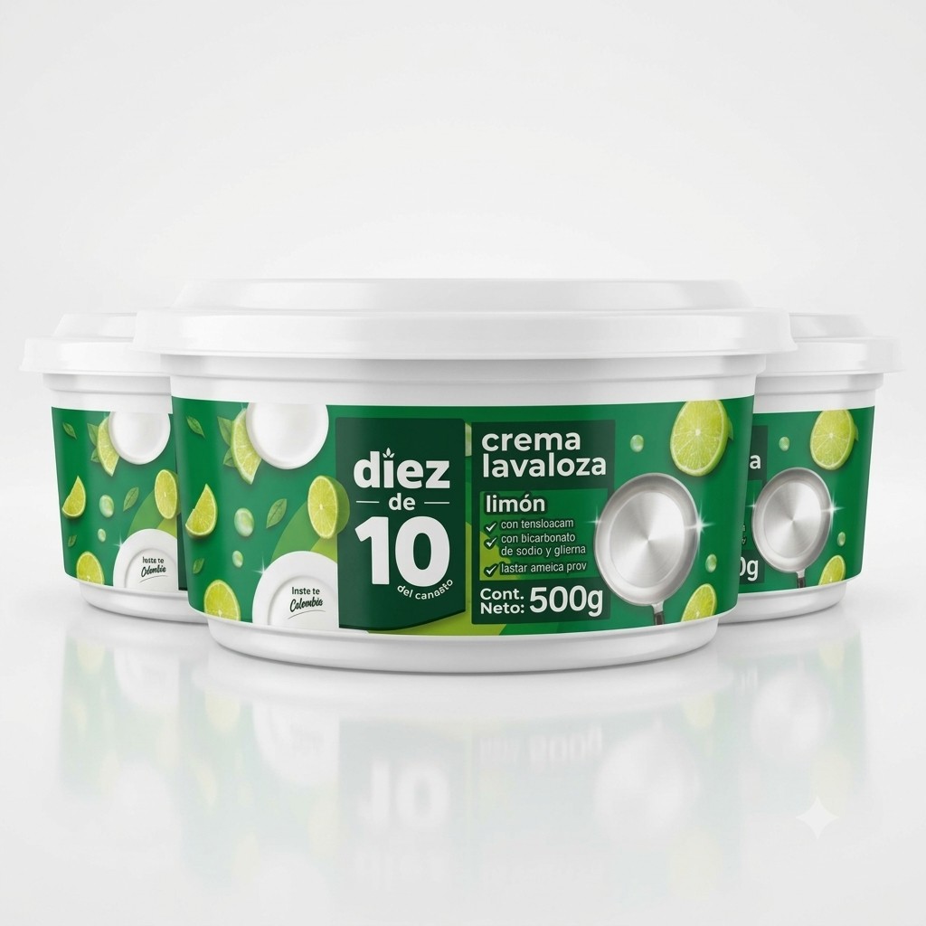 Crema Lavaloza Diez de 10 500gr×24und.