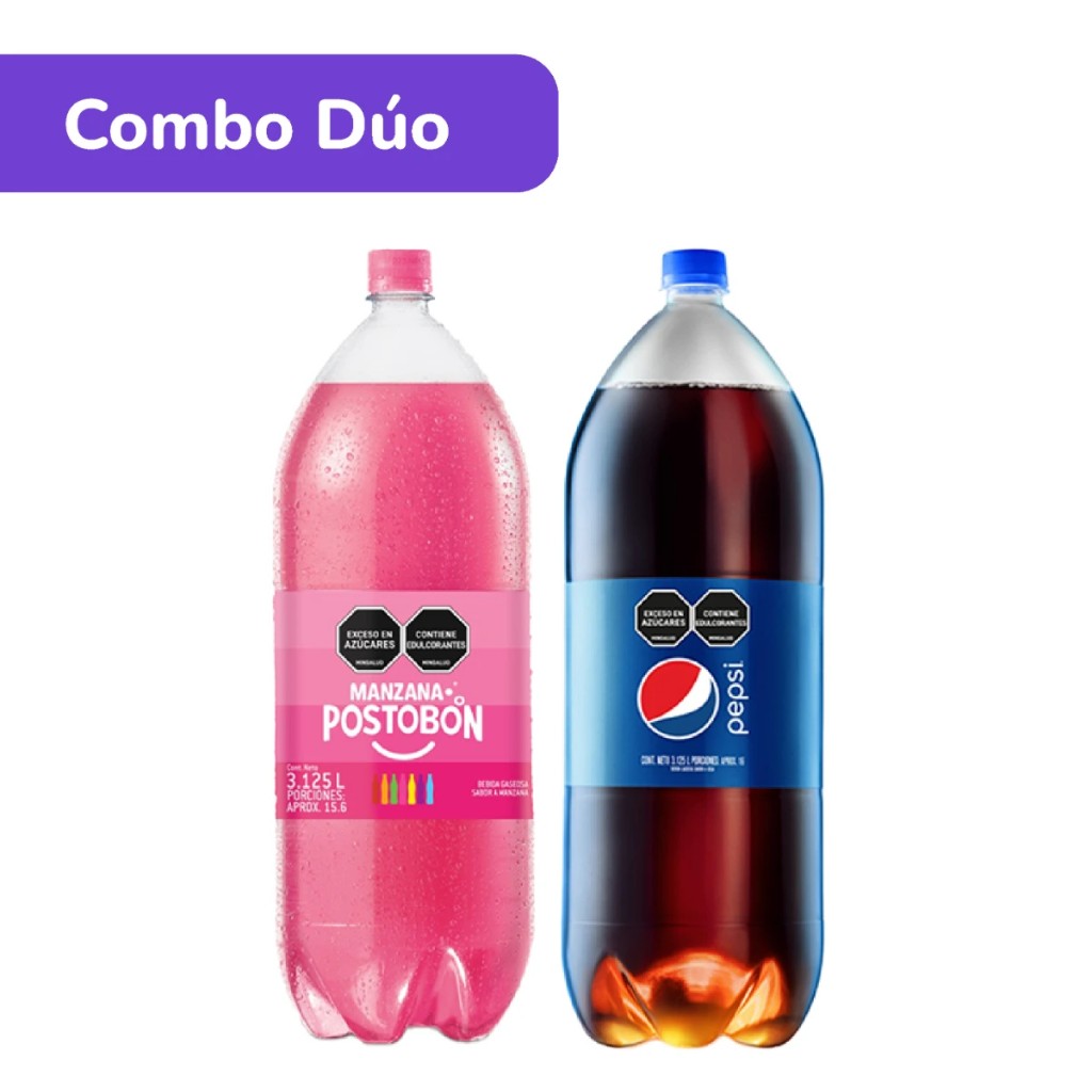 Pepsi y Postobón 2.5lt×8und.