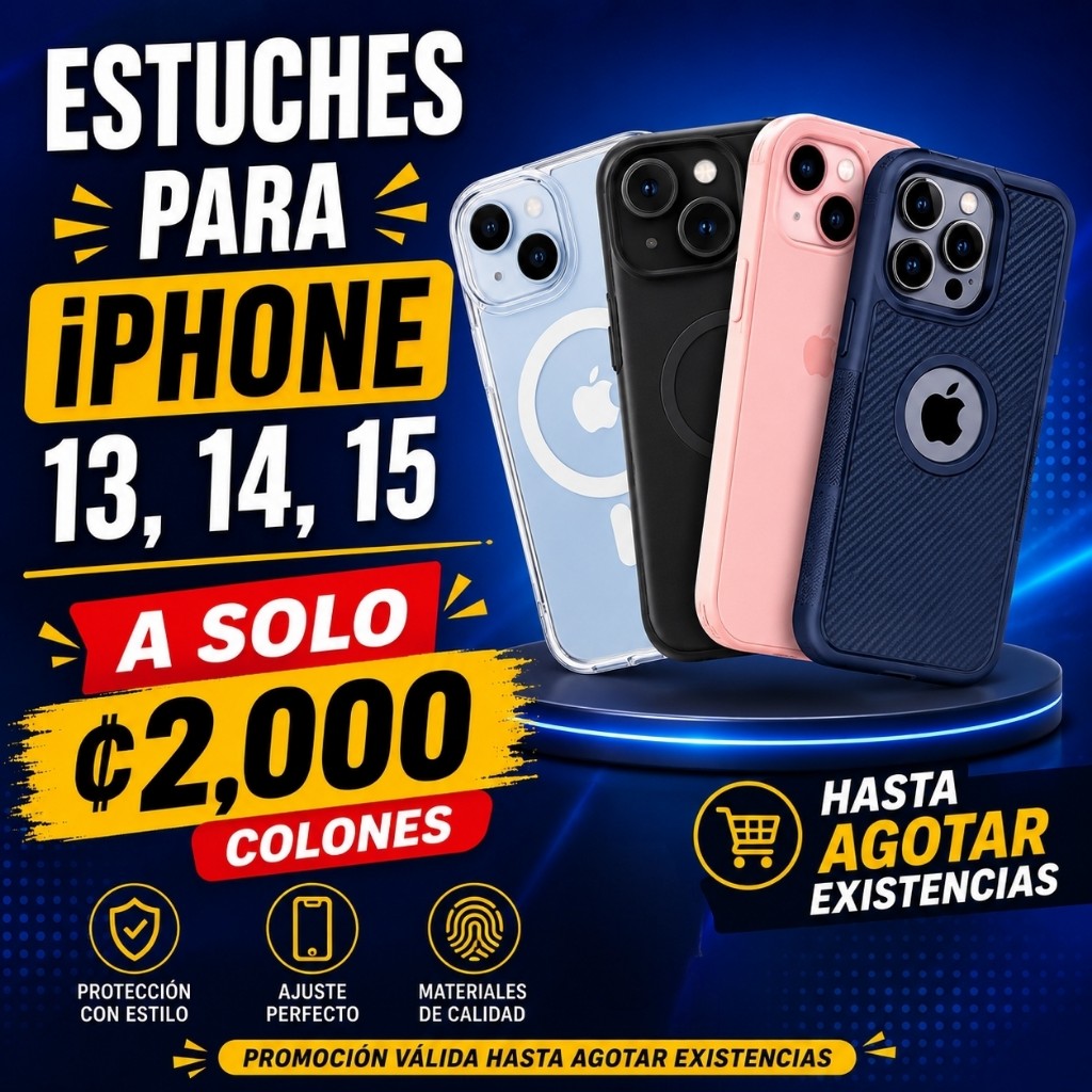 Estuches para iPhone 13,14,15 (hasta agotar existencias)