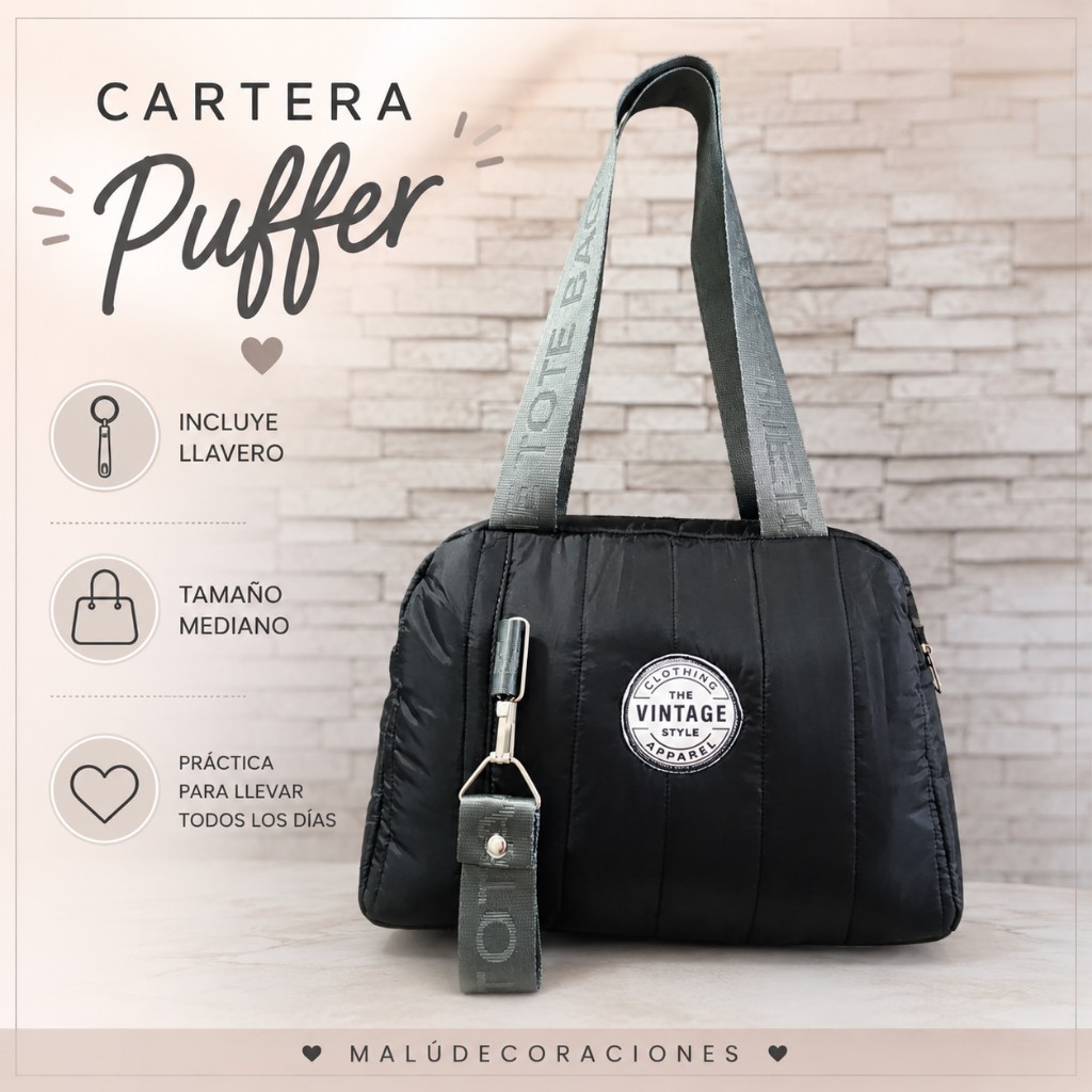 Cartera Puffer mediana