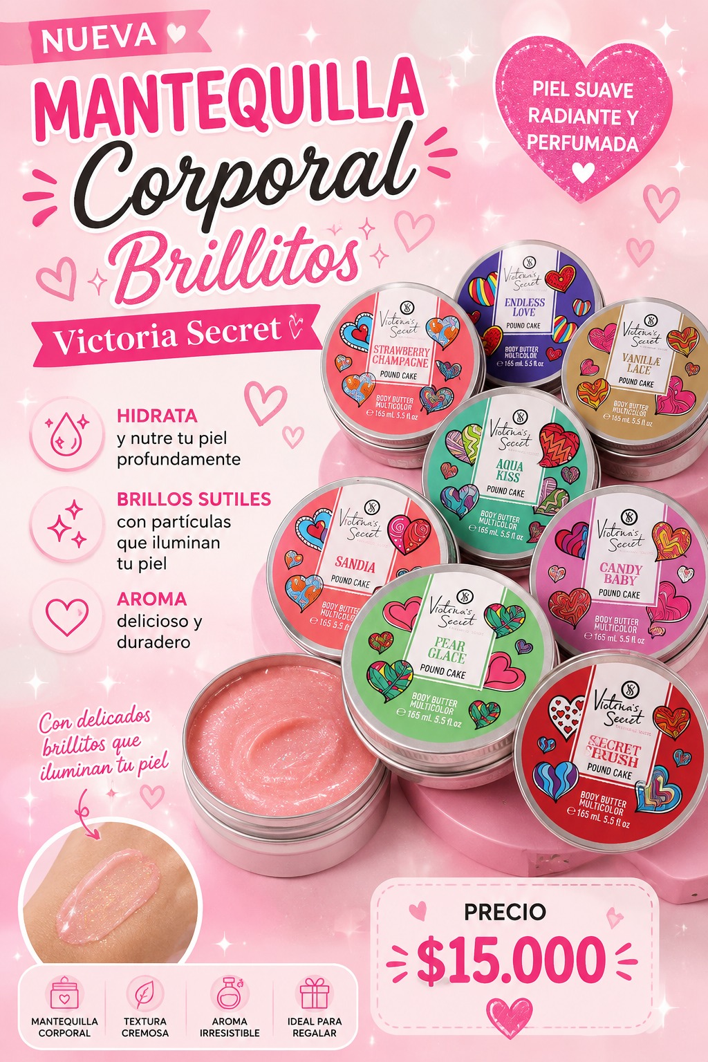 Mantequilla Corporal Victoria Secret Brillitos