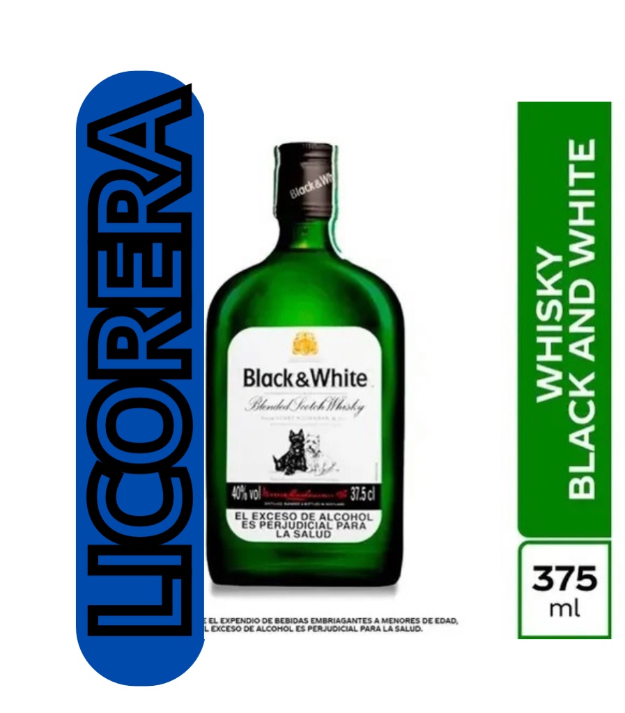 BLACK DE WHITE 375ml LICORERA
